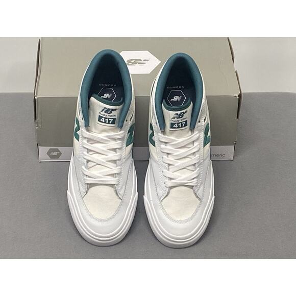 New Balance Franky Villani x Numeric 417 Shoes Size 9 White Vintage Teal - Picture 4 of 6
